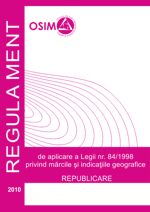 Regulament de aplicare a Legii nr. 84/1998, privind mărcile şi indicaţiile geografice (republicată)