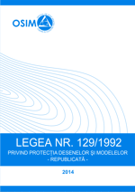 Legea nr. 129/1992, privind protecţia desenelor şi modelelor